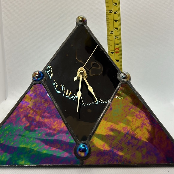 Stained Glass Desk Clock - Picture 6 of 7